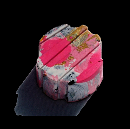 Hand-painted artisan chocolate filled with caramel ganache