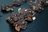 dark chocolate nut clusters of pecans walnuts and almonds