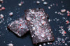 Chocolate bark covered with crushed peppermint