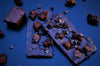Chocolate bark with chocolate brownies and cocoa nibs on top